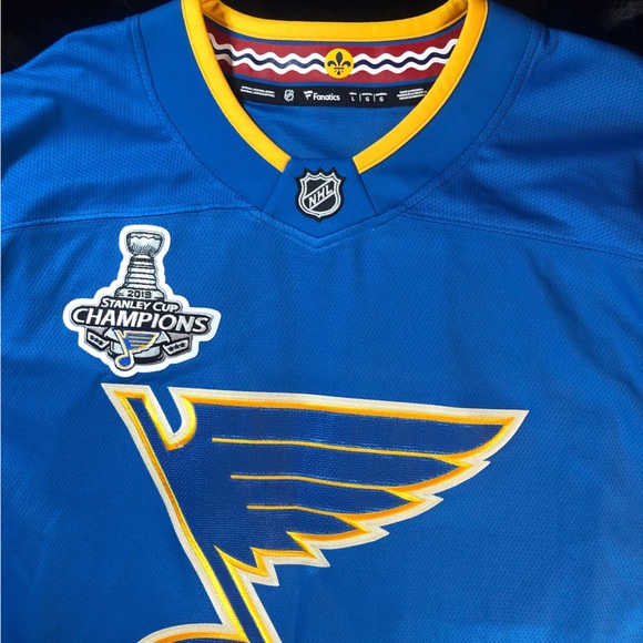 NHL Jordan Bennington St. Louis Blues 2019 SC Championship L “NWT”. - Picture 3 of 6